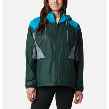 Columbia Side Hill Lined Windbreaker, Chamarras Azules Grises Para Mujer | 590863-UTF